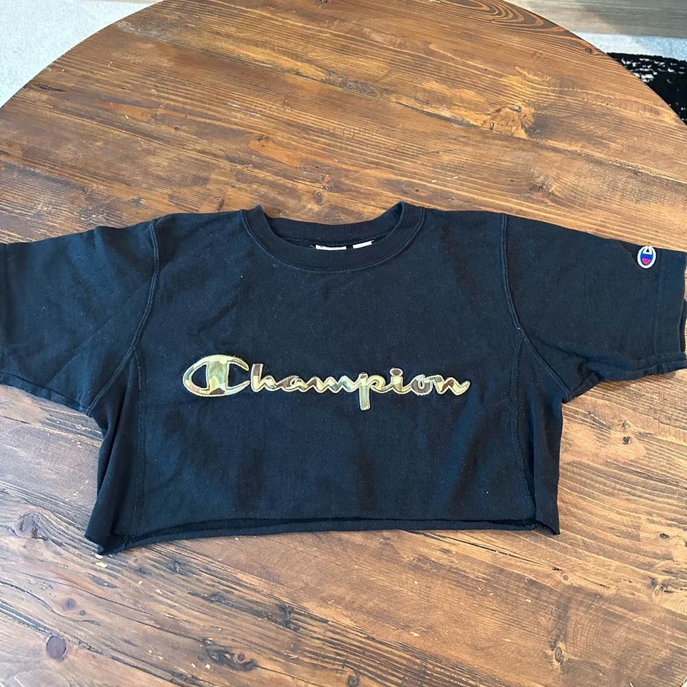 Champion custom crop top t shirt